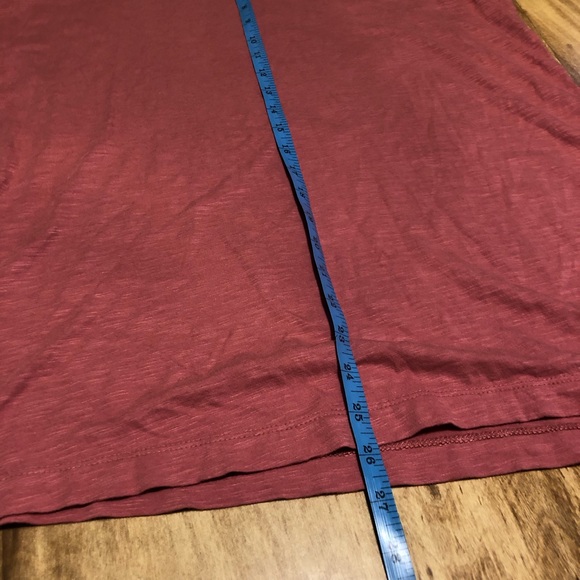 J Jill Rhubarb Red Berry Lace V-Neck Tee Short Sleeve Top Womens Size Large - Picture 6 of 8